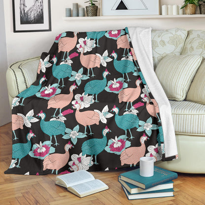 Guinea Fowl Pattern Print Design 03 Premium Blanket