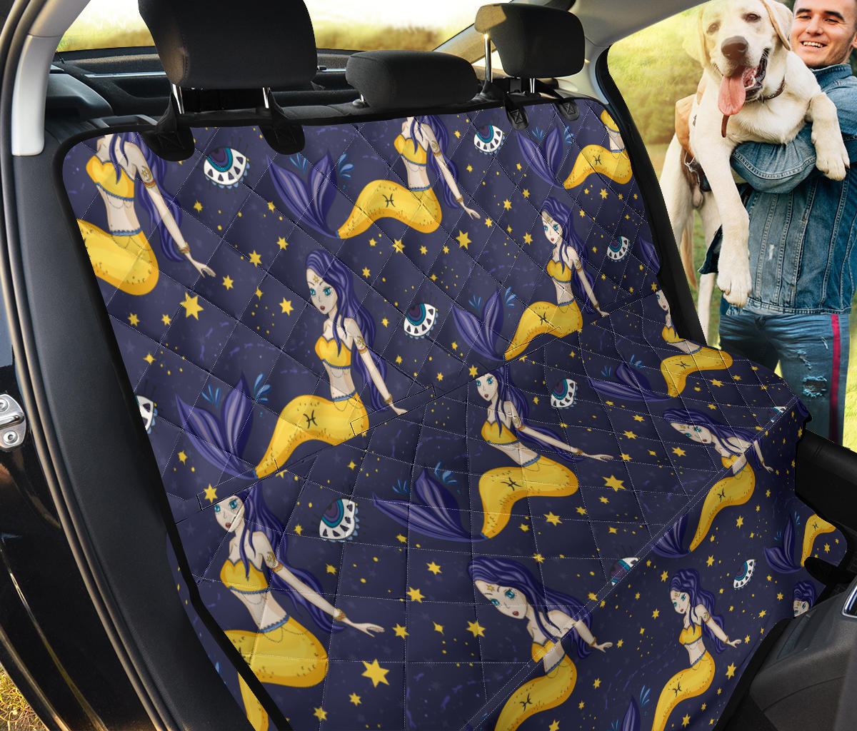 Pisces Pattern Print Design A04 Rear Dog Car Seat Cover Hammock