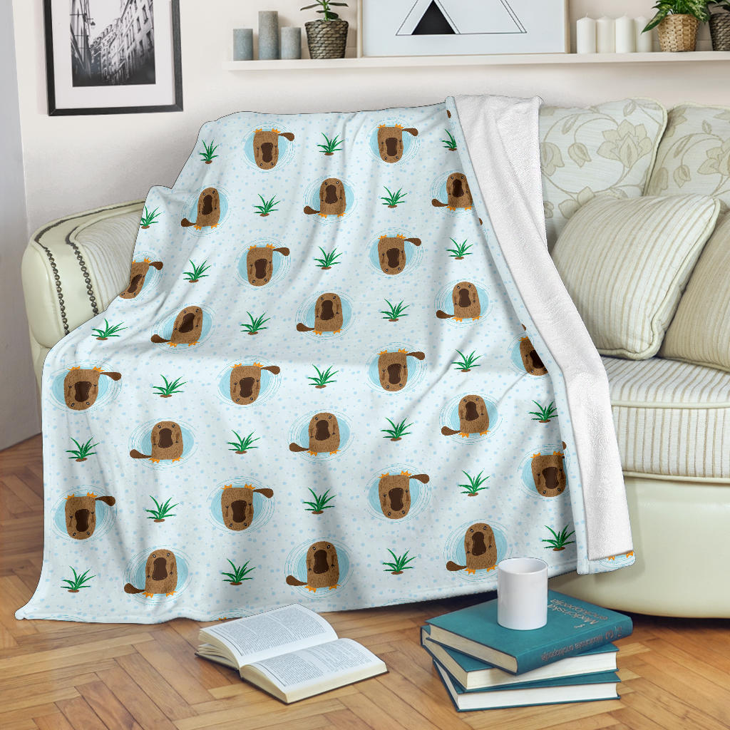 Platypus Pattern Print Design A04 Premium Blanket