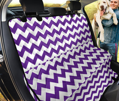 Chevron Purple Pattern Print Design 03 Rear Dog Car Seat Cover Hammock