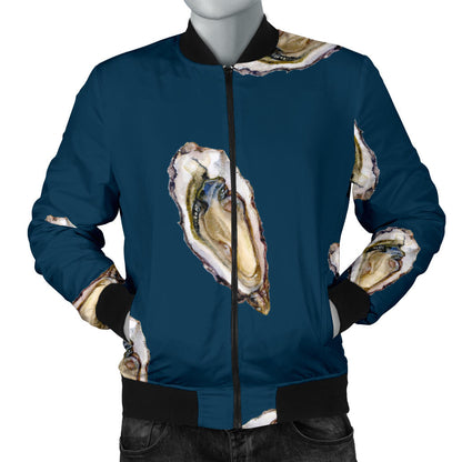 Oyster Pattern Print Design 03 Men Bomber Jacket