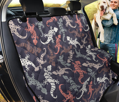 Gecko Pattern Print Design 02 Rear Dog Car Seat Cover Hammock