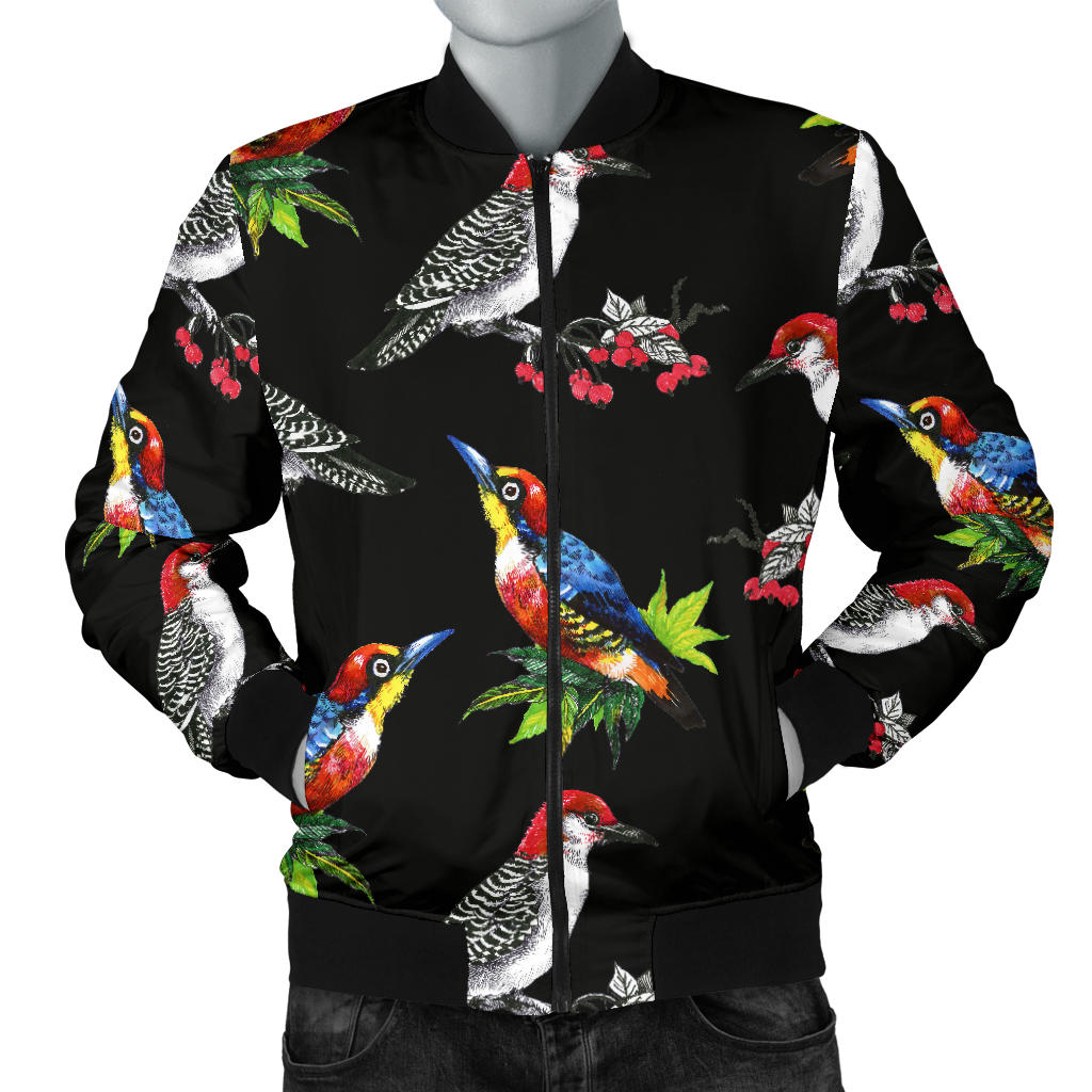 Birds Pattern Print Design 06 Men Bomber Jacket