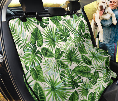 Palm Leaf Pattern Print Design A01 Rear Dog Car Seat Cover Hammock