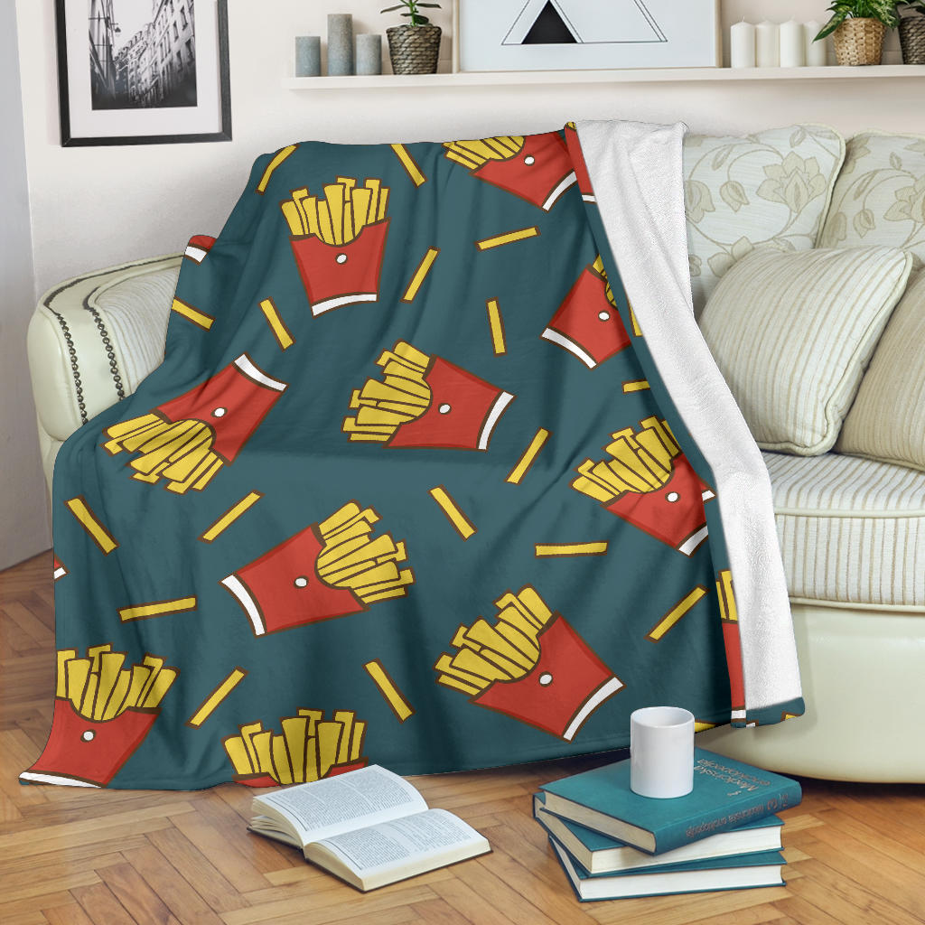 French Fried Pattern Print Design 04 Premium Blanket
