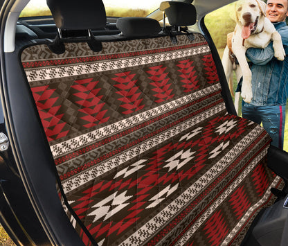 Native Pattern Print Design A03 Rear Dog Car Seat Cover Hammock