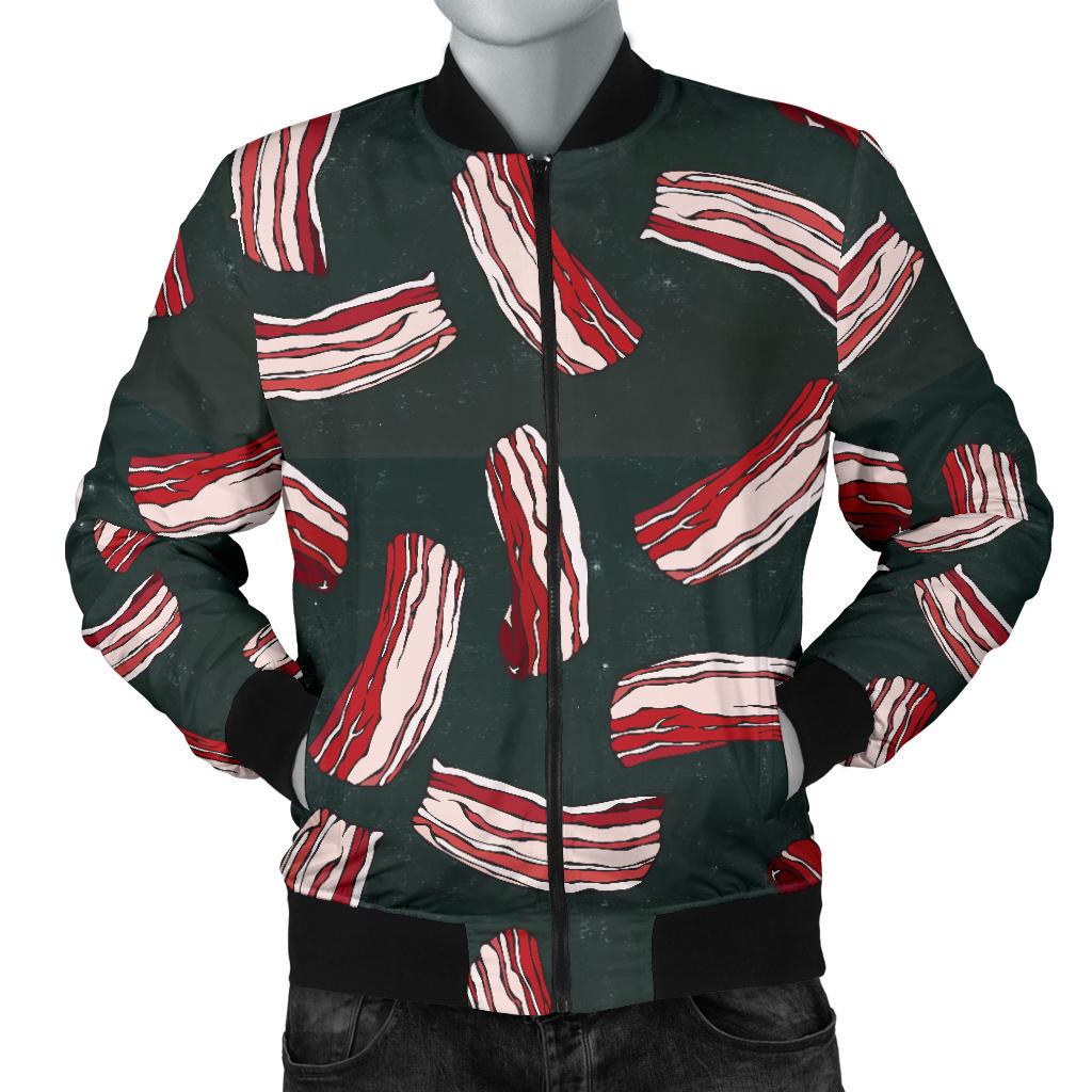 Bacon Pattern Print Design 02 Men Bomber Jacket