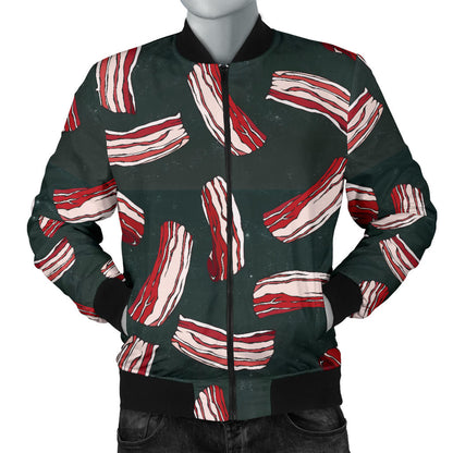 Bacon Pattern Print Design 02 Men Bomber Jacket