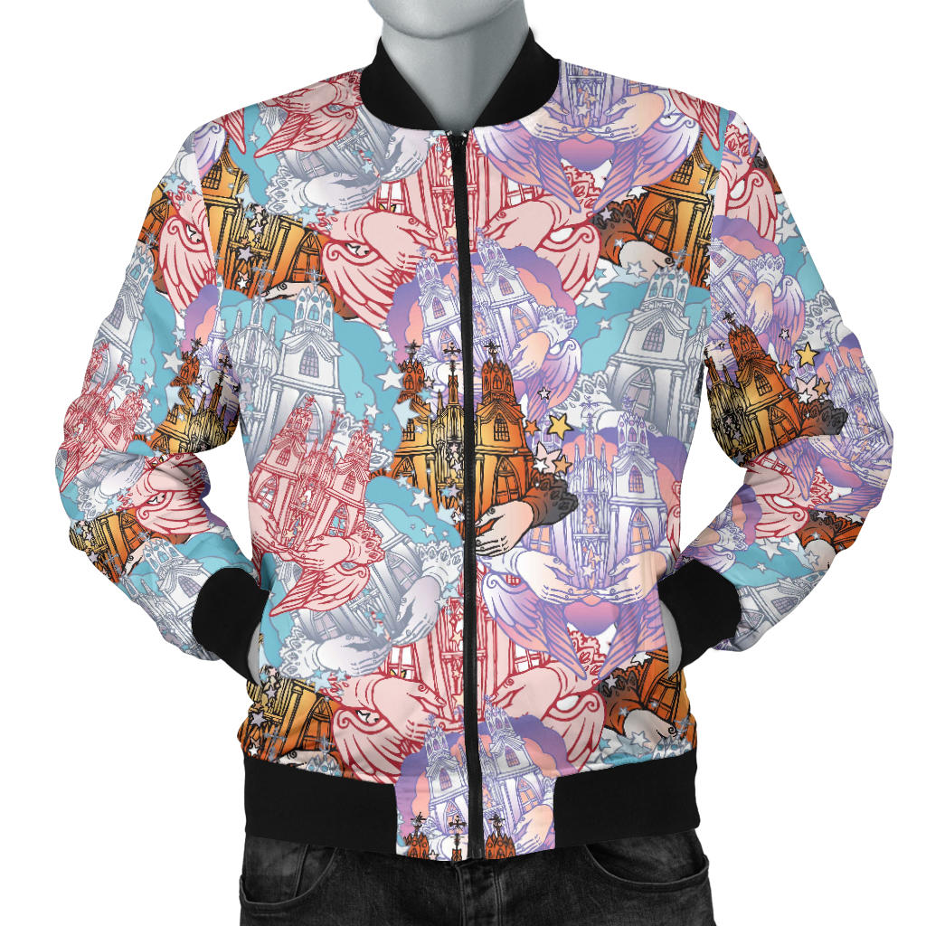 Christian Pattern Print Design 03 Men Bomber Jacket