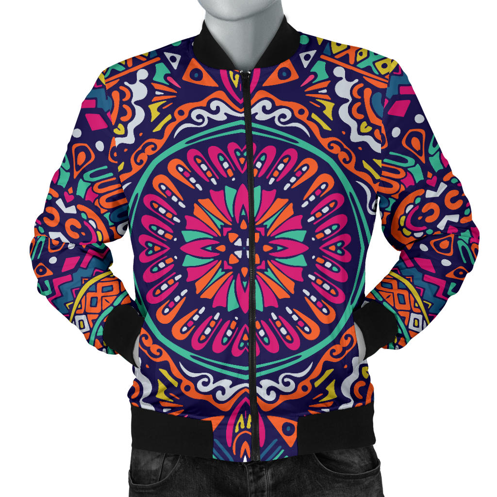 Boho Pattern Print Design 06 Men Bomber Jacket