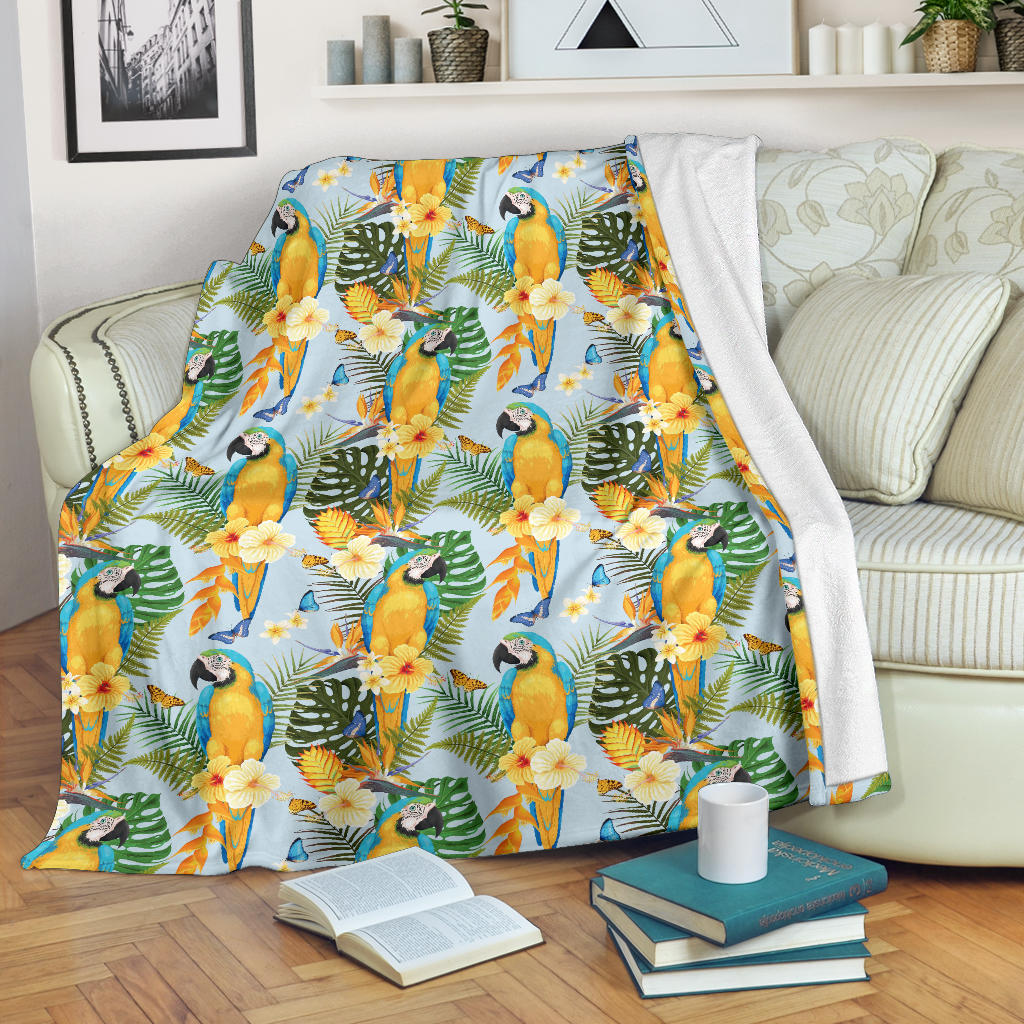 Parrot Pattern Print Design A04 Premium Blanket