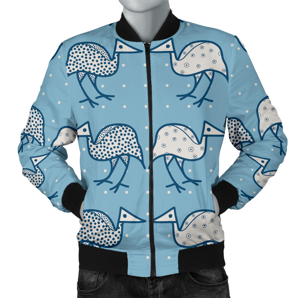 Emu Pattern Print Design 01 Men Bomber Jacket