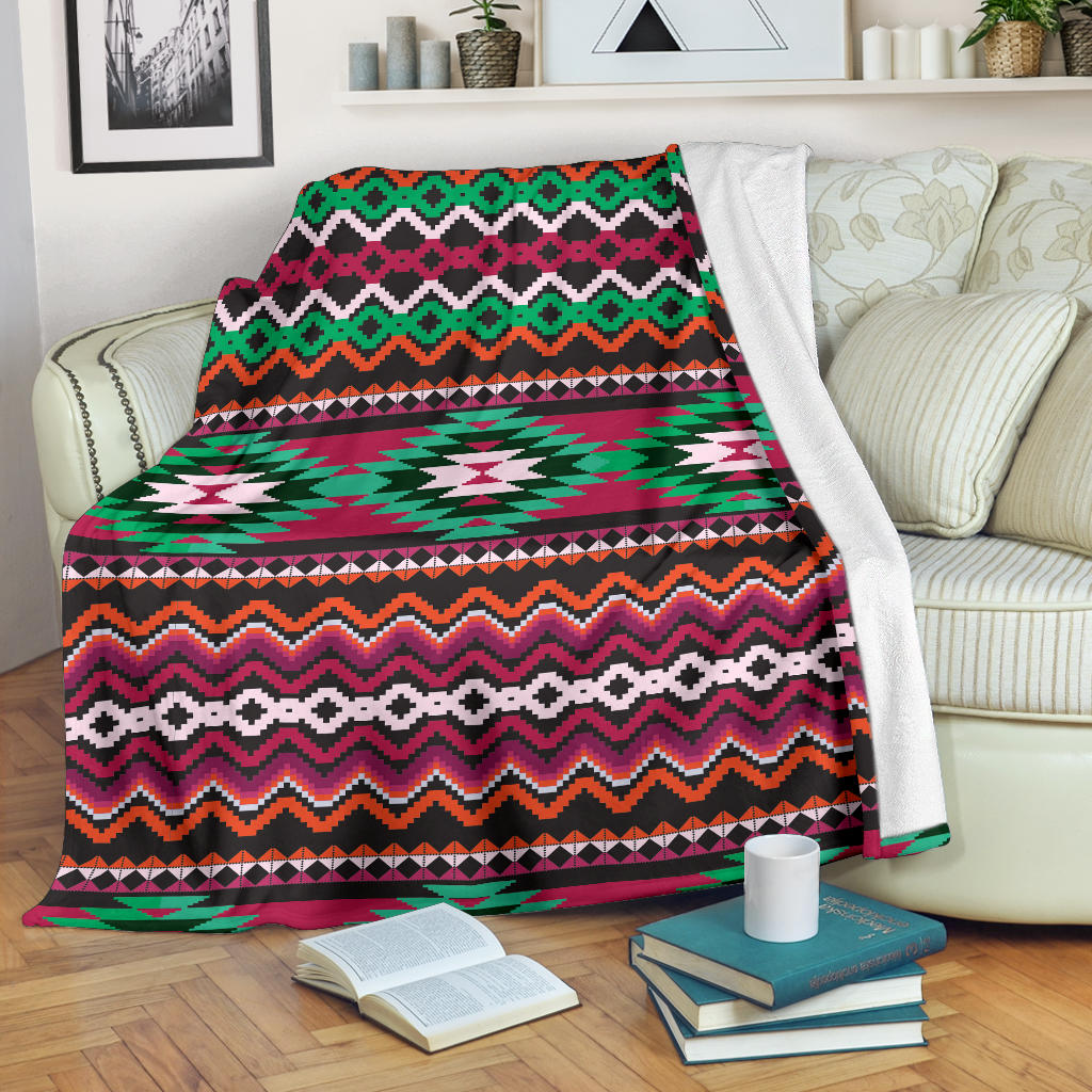 Mexican Pattern Print Design 01 Premium Blanket