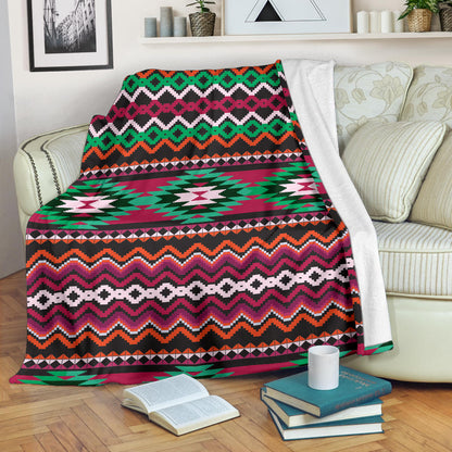 Mexican Pattern Print Design 01 Premium Blanket