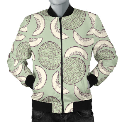 Cantaloupe Pattern Print Design 01 Men Bomber Jacket