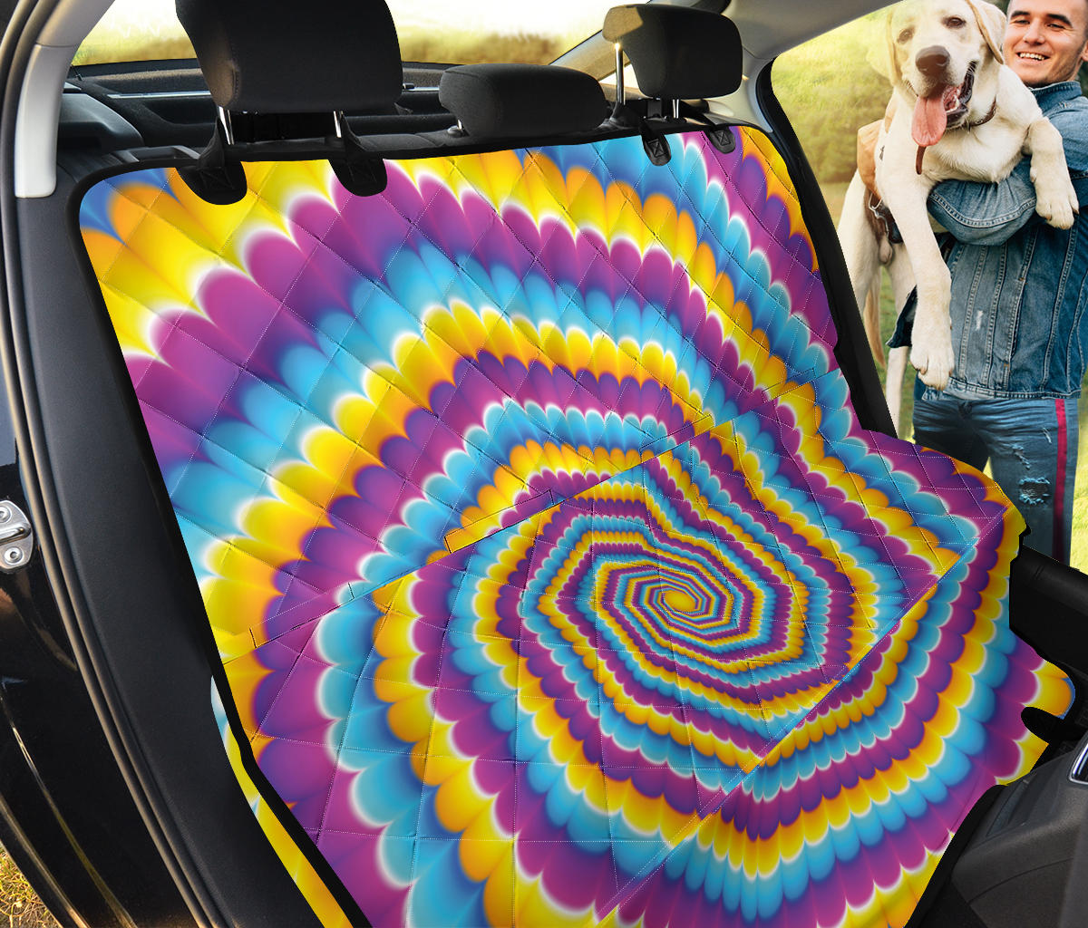 Optical illusion Pattern Print Design A04 Rear Dog Car Seat Cover Hammock