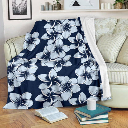 Plumeria Pattern Print Design A02 Premium Blanket