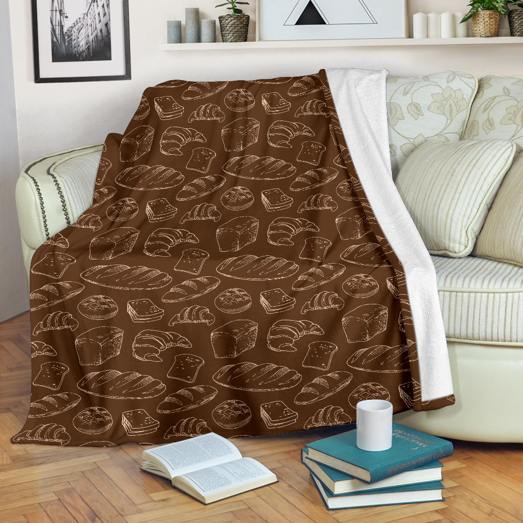 Bread Pattern Print Design 02 Premium Blanket