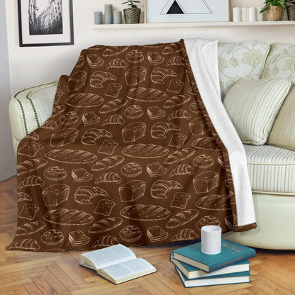 Bread Pattern Print Design 02 Premium Blanket