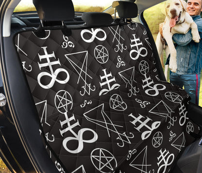 Pentagram Pattern Print Design A04 Rear Dog Car Seat Cover Hammock