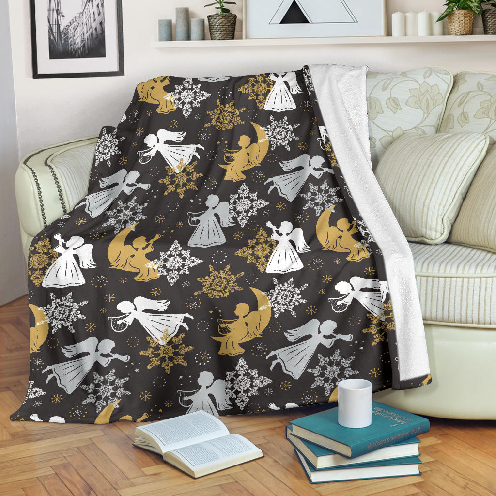 Angel Pattern Print Design 04 Premium Blanket