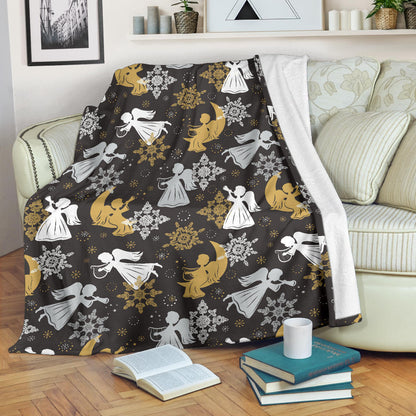 Angel Pattern Print Design 04 Premium Blanket