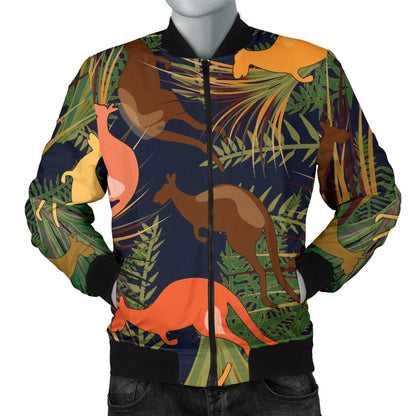 Kangaroos Pattern Print Design 07 Men Bomber Jacket