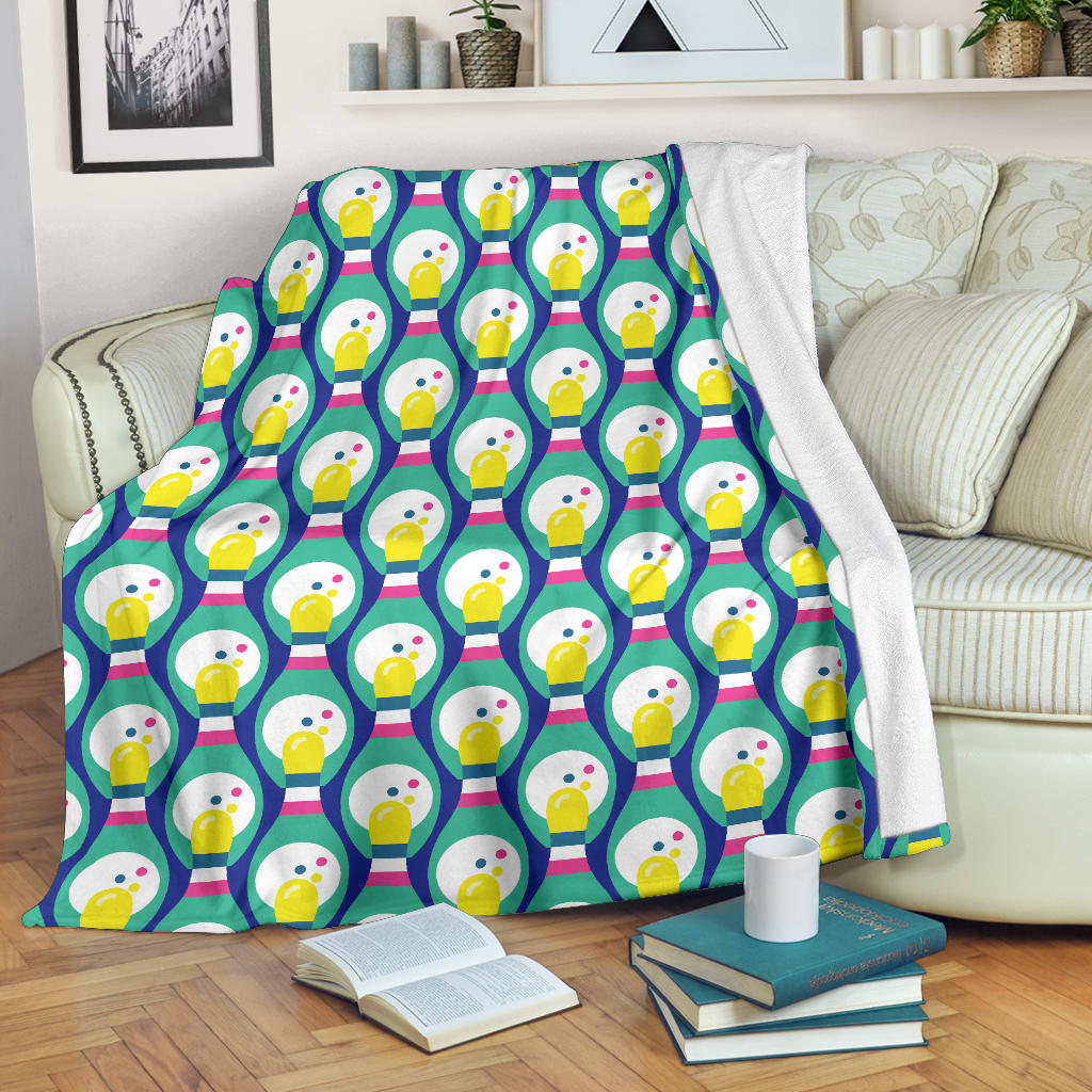 Bowling Pattern Print Design 04 Premium Blanket