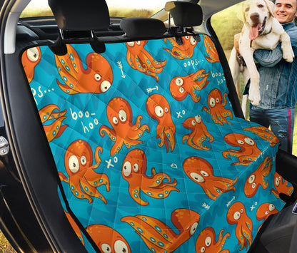 Octopus Pattern Print Design A02 Rear Dog Car Seat Cover Hammock