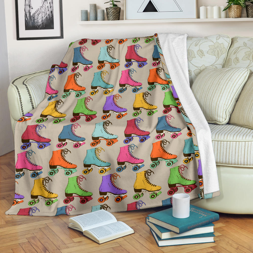 Roller skate Pattern Print Design A01 Premium Blanket