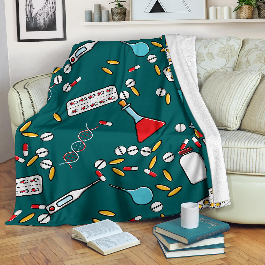 Nurse Pattern Print Design A05 Premium Blanket