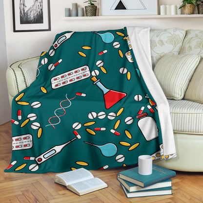 Nurse Pattern Print Design A05 Premium Blanket