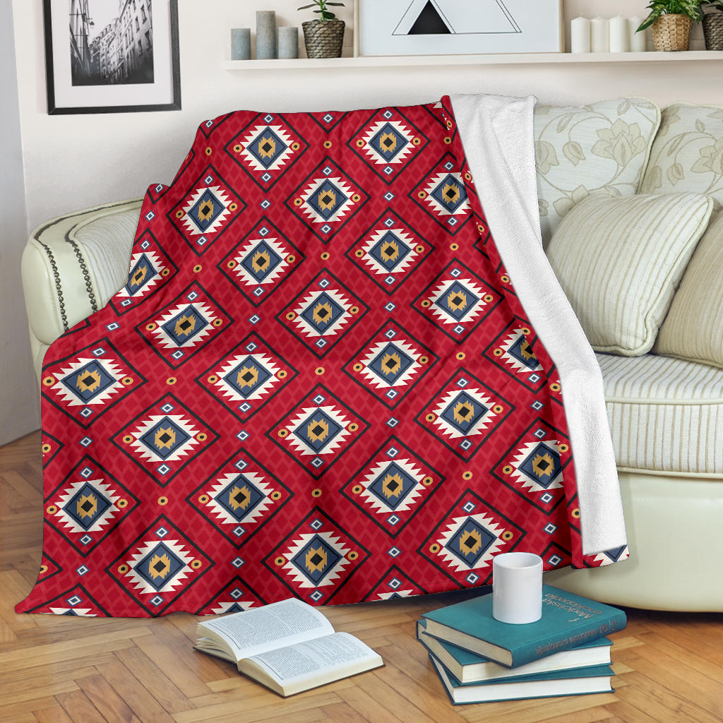 Aztec Pattern Print Design 10 Premium Blanket