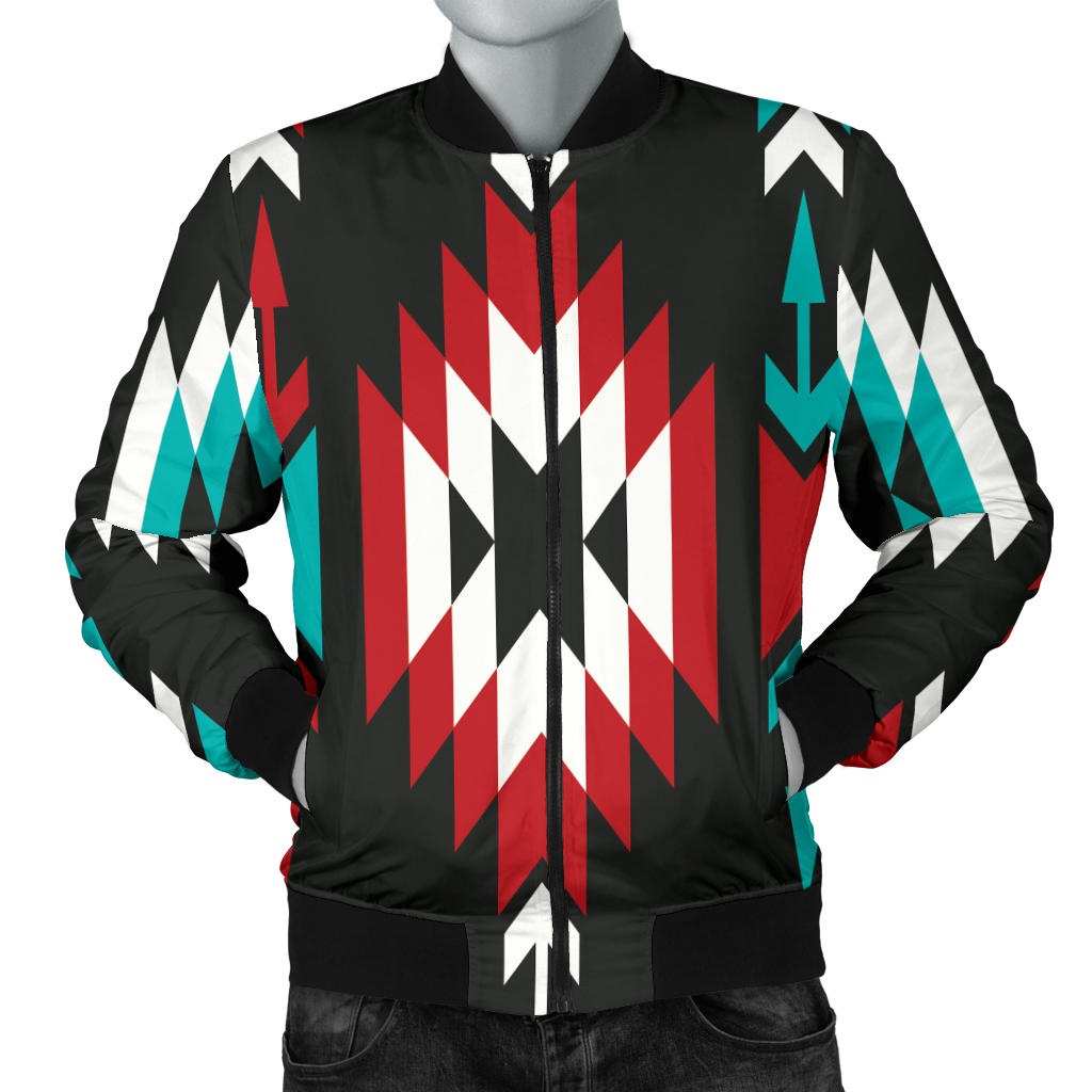 Native Pattern Print Design A08 Men Bomber Jacket