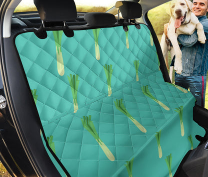 Leek Pattern Print Design 01 Rear Dog Car Seat Cover Hammock