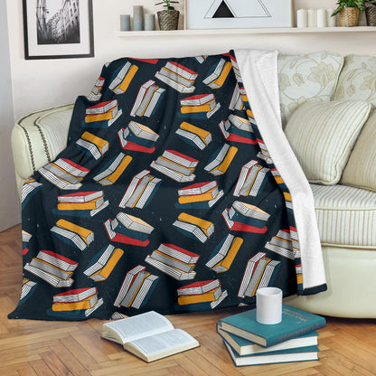 Book Pattern Print Design 07 Premium Blanket