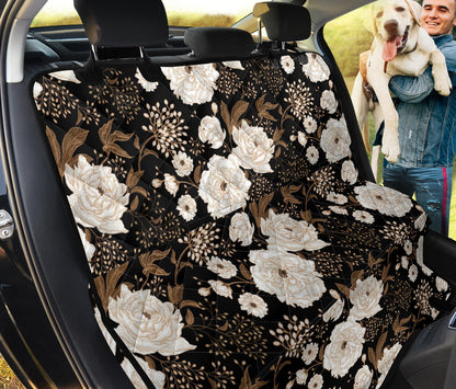 Peony Pattern Print Design A02 Rear Dog Car Seat Cover Hammock