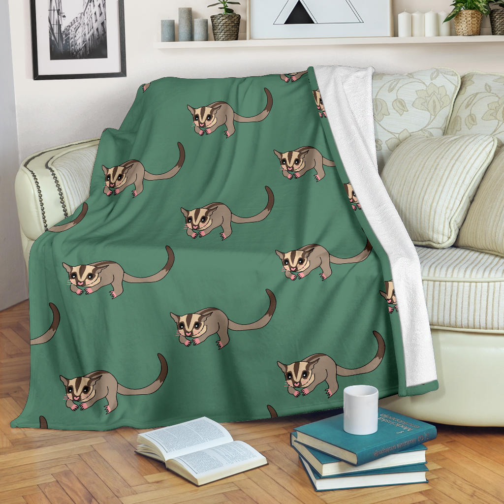 Sugar Glider Pattern Print Design 01 Premium Blanket