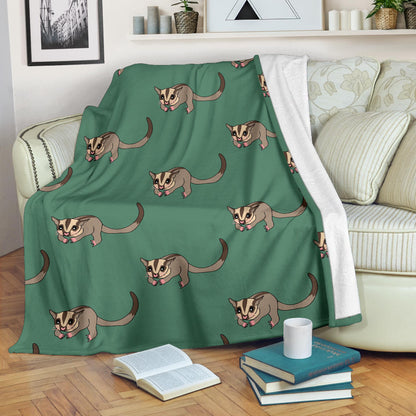 Sugar Glider Pattern Print Design 01 Premium Blanket