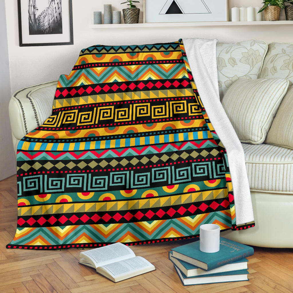 African Pattern Print Design 03 Premium Blanket