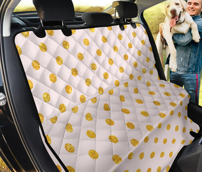 Polka Dot Gold Pink Pattern Print Design 01 Rear Dog Car Seat Cover Hammock