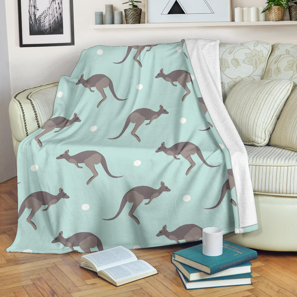 Kangaroos Pattern Print Design 04 Premium Blanket