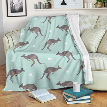 Kangaroos Pattern Print Design 04 Premium Blanket