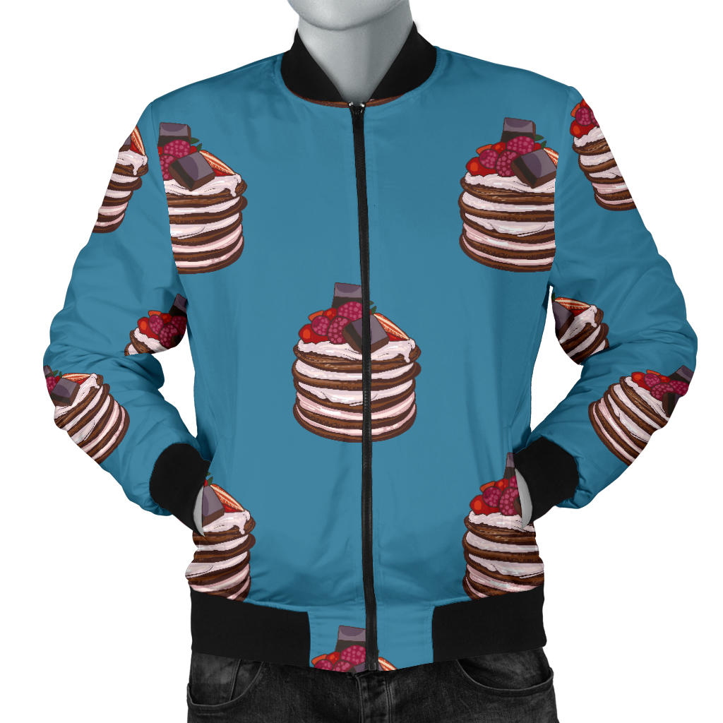 Pancake Pattern Print Design A03 Men Bomber Jacket