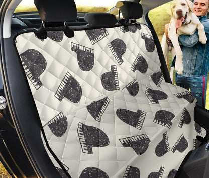 Piano Pattern Print Design 04 Rear Dog Car Seat Cover Hammock