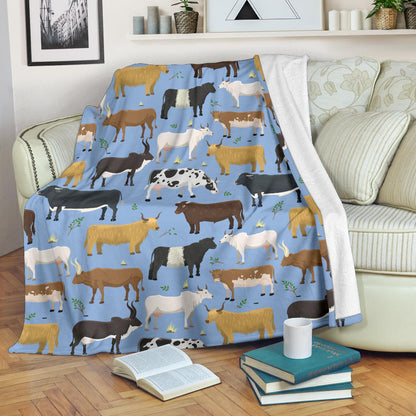 Cattle Pattern Print Design 02 Premium Blanket