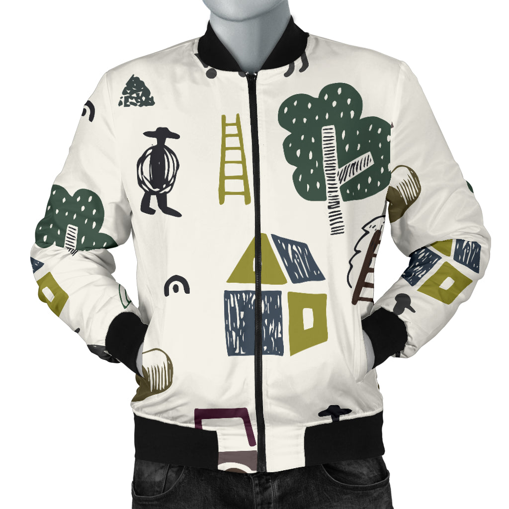 Agricultural Farm Print Design 01 Men Bomber Jacket