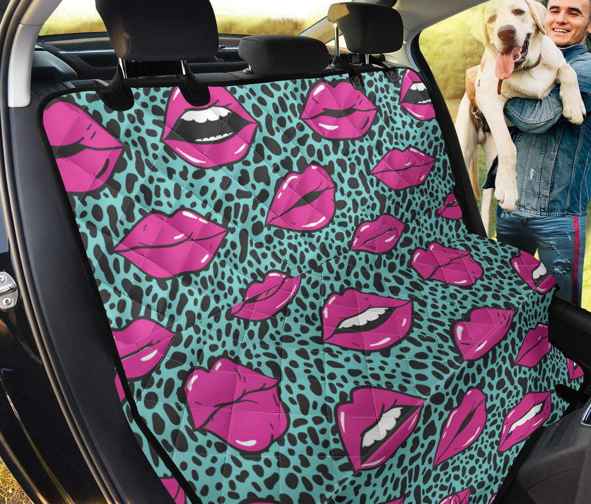 Lip Pattern Print Design 04 Rear Dog Car Seat Cover Hammock