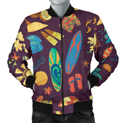Aloha Hawaii Pattern Print Design 01 Men Bomber Jacket