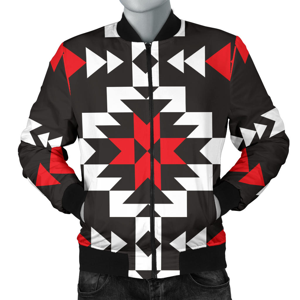 Navajo Pattern Print Design A02 Men Bomber Jacket